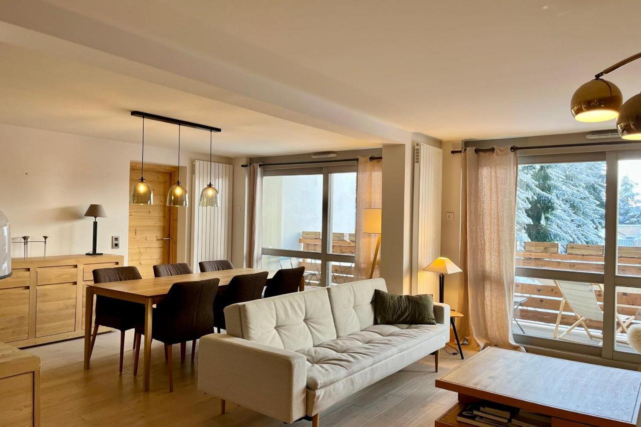Modern Apt At The Foot Of The Slopes In Megeve Bagian luar foto