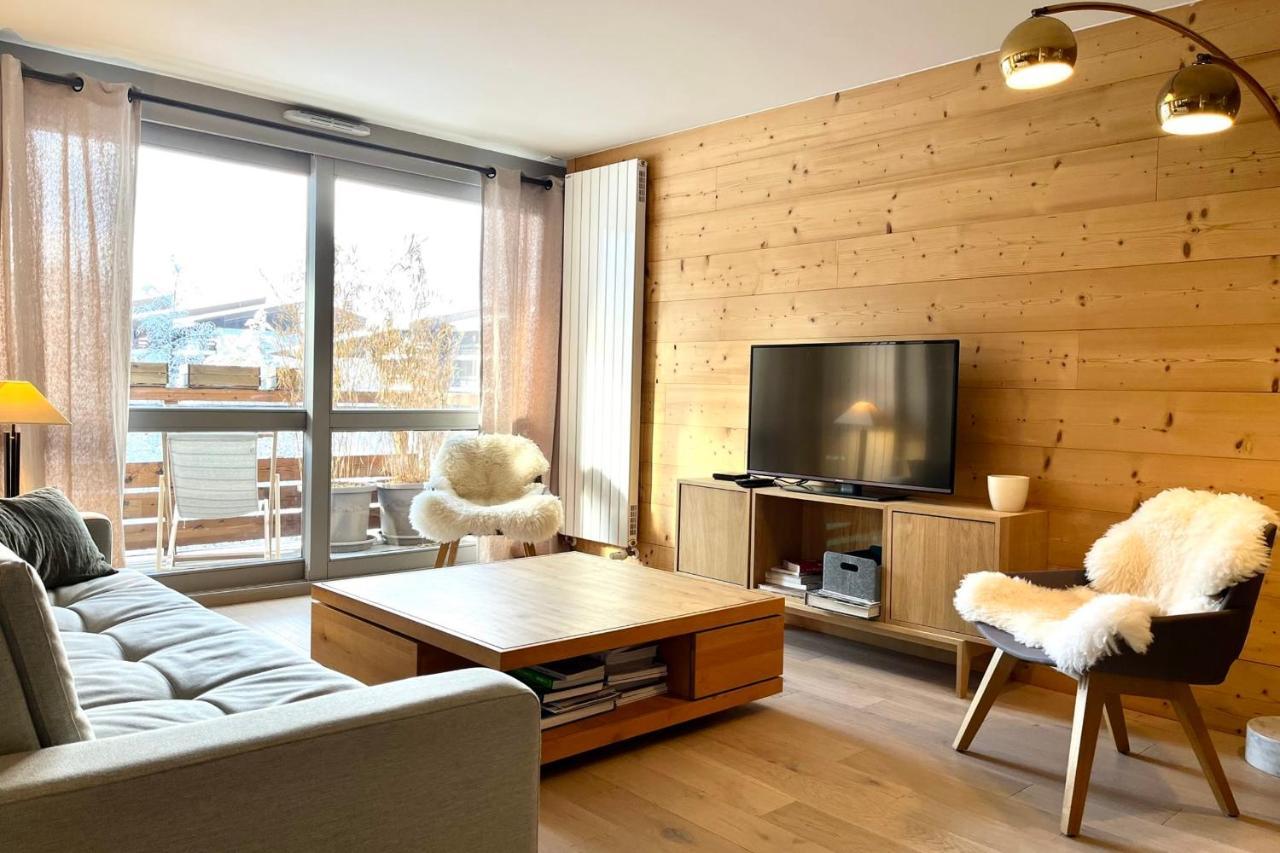 Modern Apt At The Foot Of The Slopes In Megeve Bagian luar foto