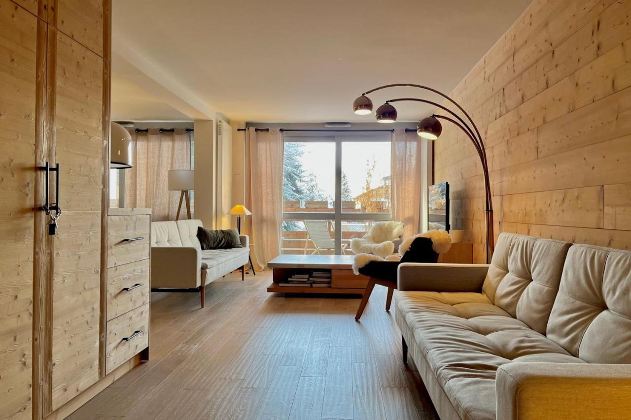 Modern Apt At The Foot Of The Slopes In Megeve Bagian luar foto