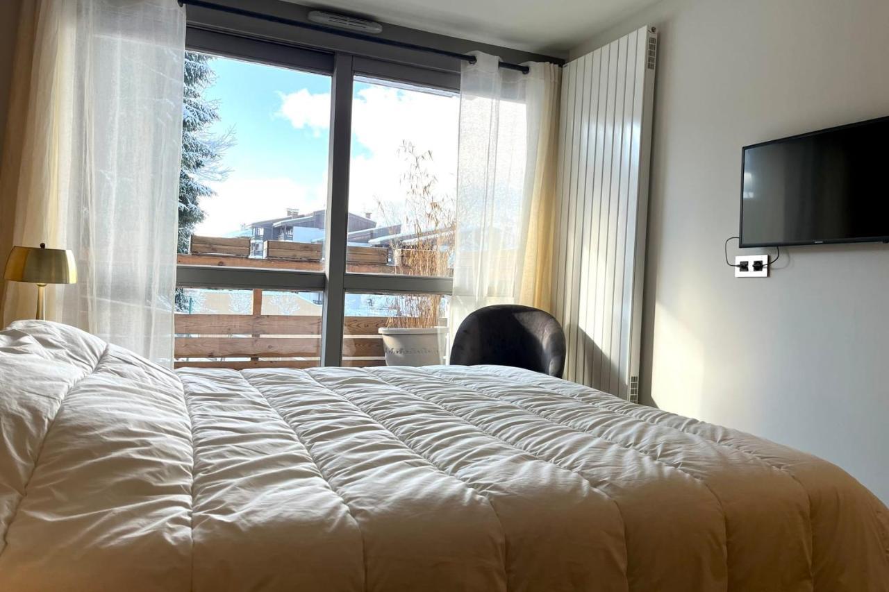 Modern Apt At The Foot Of The Slopes In Megeve Bagian luar foto